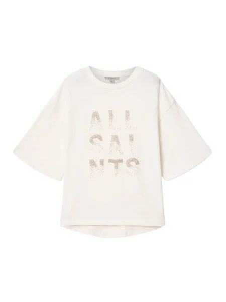 AllSaints Tričko STACKS AMELIE stříbrná / vlny bílé