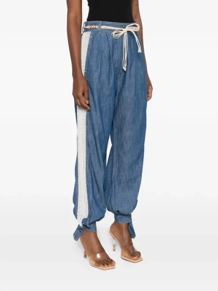 Pantaloni Zimmermann din dantelă albastru