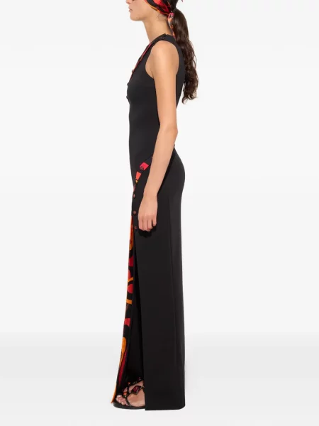 Lung rochie Pucci cu imagine negru
