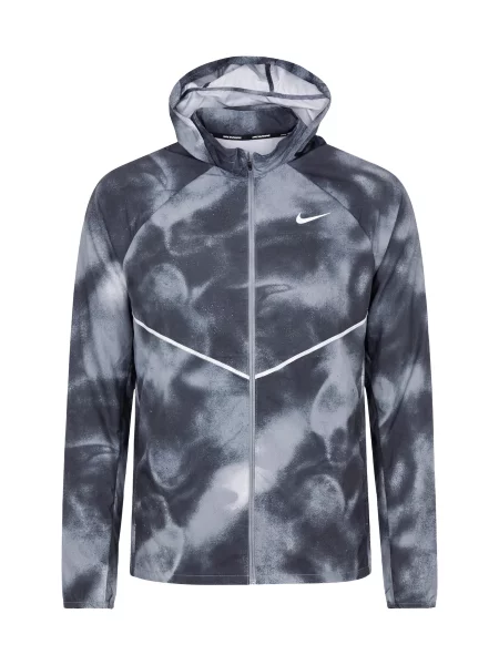NIKE Geacă sport Miler gri deschis / gri închis negru