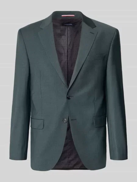 Marynarka z kołnierzem z klapami i brustaszą Hechter Paris zielona