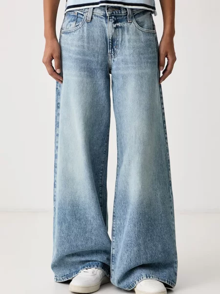 Levi's blugi wide leg pentru femei MIDDY WIDE LEG albastru