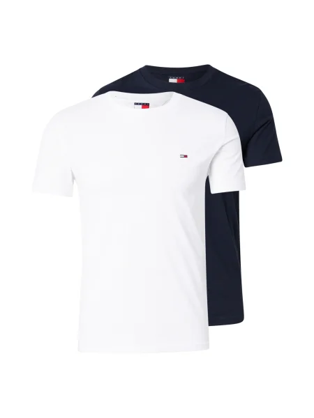 Tommy Jeans Tricou albastru noapte alb