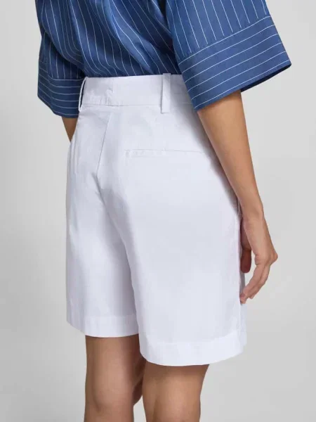 Szorty o kroju slim fit z twillu Marc O'polo białe