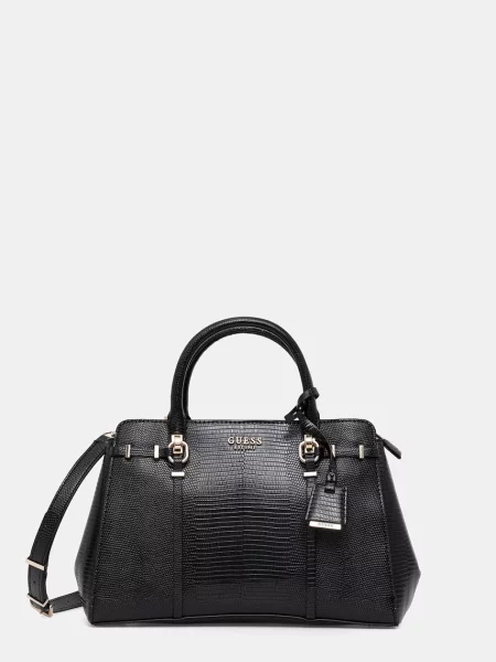 Guess geantă crossbody pentru femei cu imitație de piele LEONA negru
