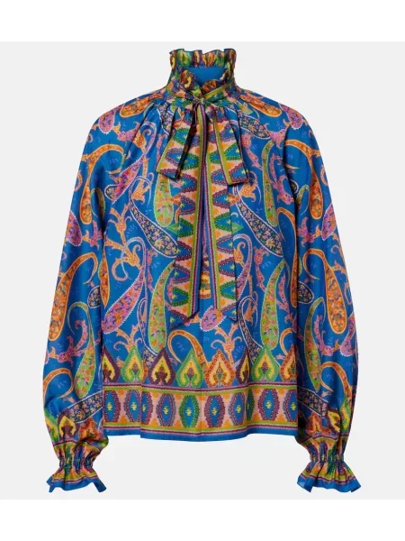 Bluză Etro de mătase cu imagine