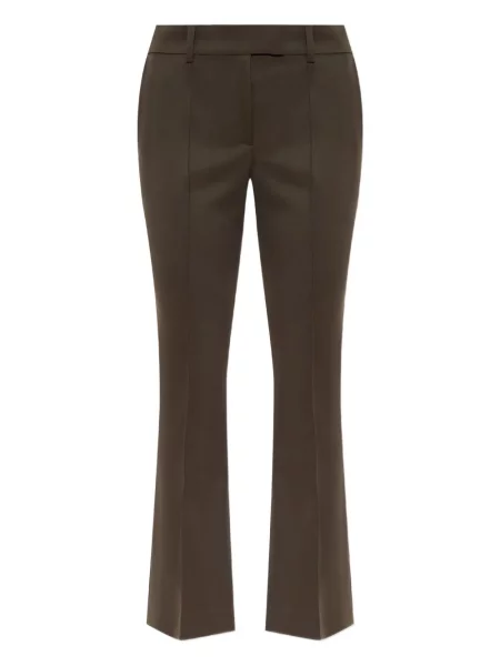 Pantaloni The Attico de lână maro