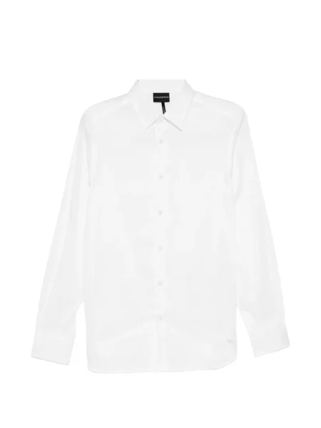 Cămașă Emporio Armani cu broderie alb