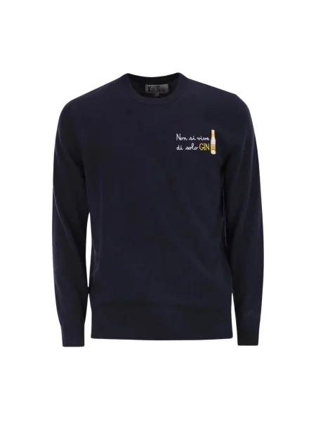 Sweter Mc2 Saint Barth wełniany niebieski