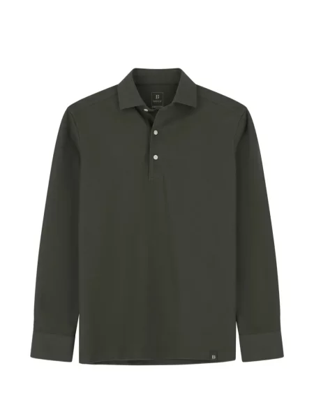 Tricou polo Boggi Milano din jerseu verde