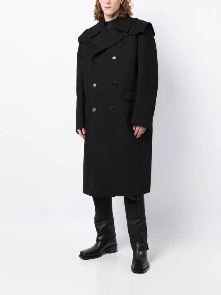 Płaszcz Raf Simons dwurzędowy czarny