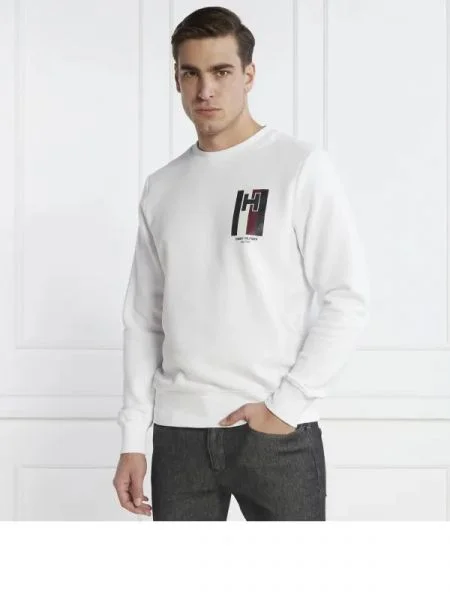 Tommy Hilfiger Hanorac H EMBLEM alb
