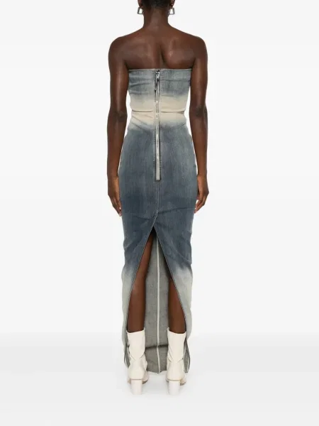 Rochie din denim Rick Owens de costum albastru