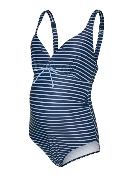 MAMALICIOUS Costum de baie întreg MLJOSEFINE bleumarin / deschis albastru