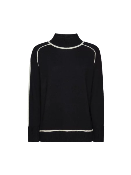 Lniany sweter Elena Miro' czarny