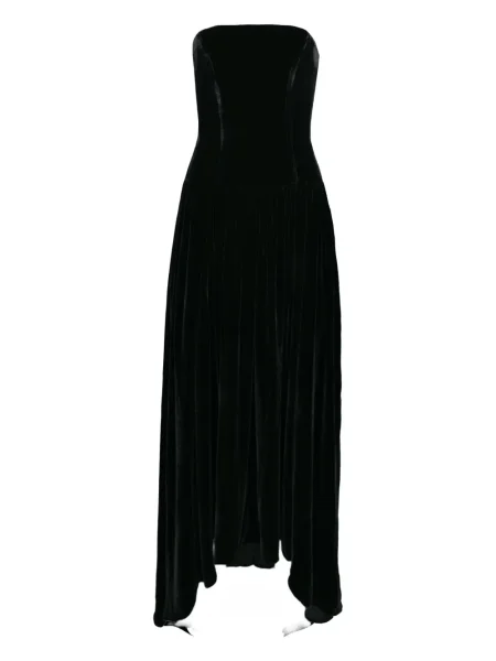 Aksamitna maksi sukienka maxi Azeeza garniturowa czarna