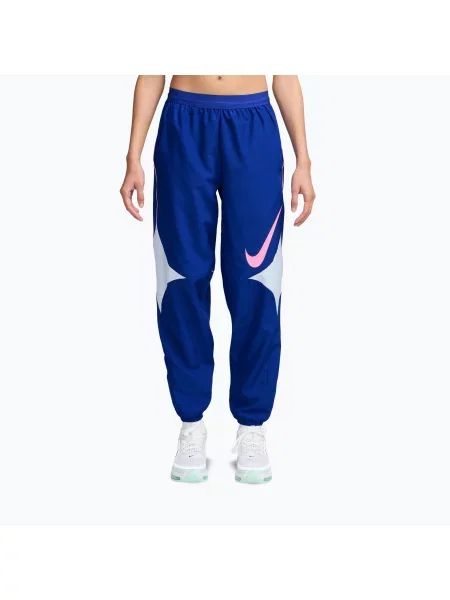 Pantaloni pentru femei Nike Tempo old royal/football grey/pink rise gri