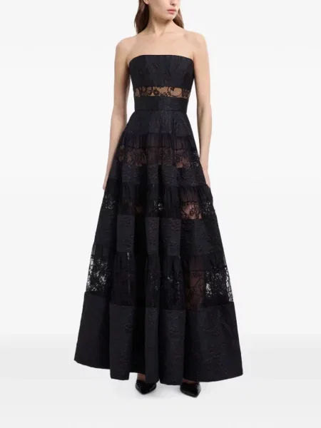Rochie maxi Elie Saab din dantelă negru