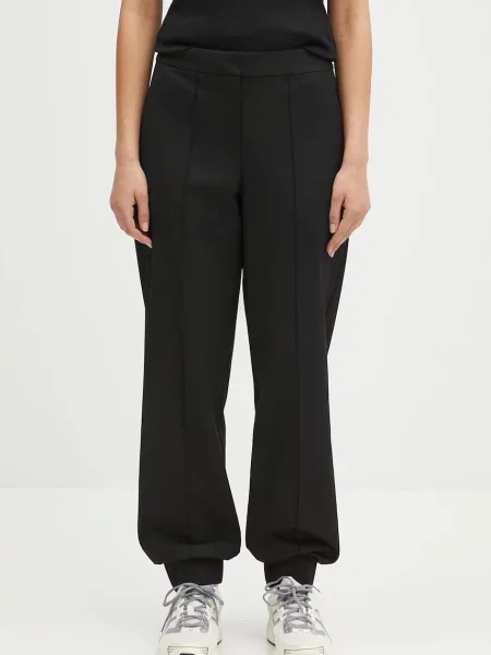 Samsoe Samsoe pantaloni Saneem drept high waist negru