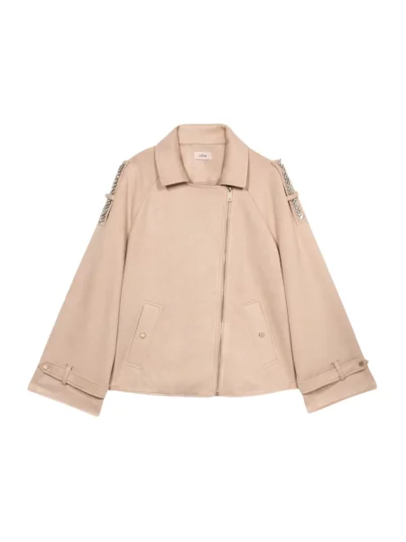 Krótka kurtka Oltre beżowa