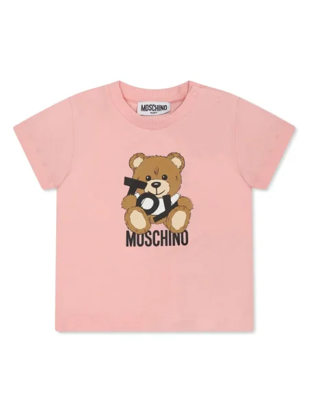 Koszulka dziecięca Moschino różowa