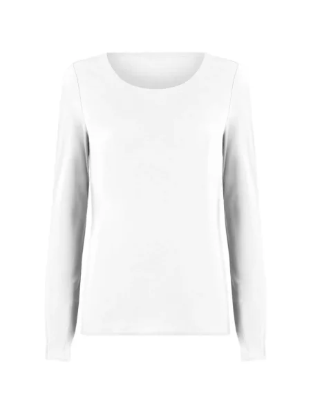 Lung tricou Wolford din jerseu alb
