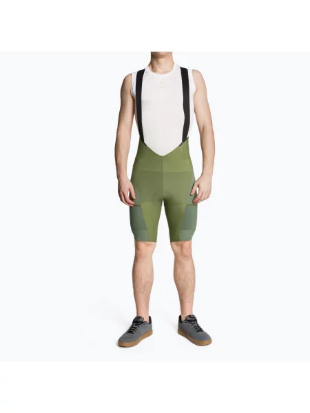 Мъжки къси панталони за колоездене Endura Reiver Bibshort olive green зелено