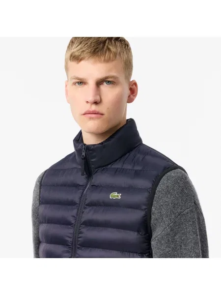Lacoste Wodoodporna Kamizelka Puchowa niebieska