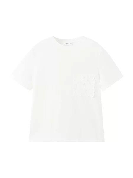 MANGO Tricou DAISY murdar alb