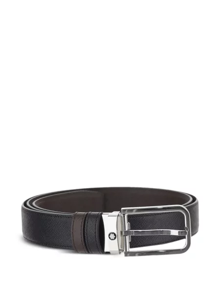 Cu centură reversibil curea Montblanc din piele negru