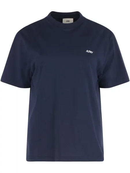 Tricou Autry cu broderie albastru