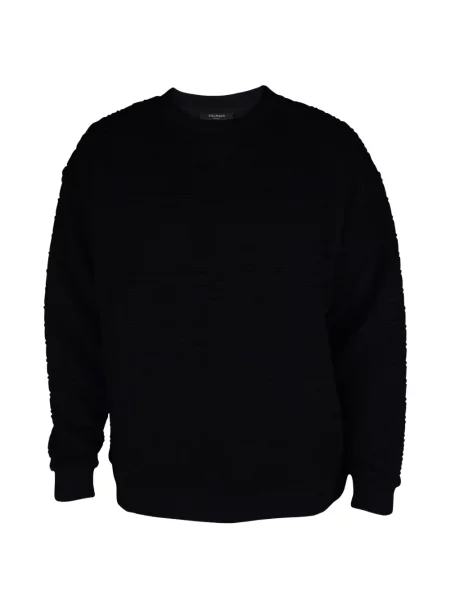 Pulover Balmain cu decolteu rotund negru