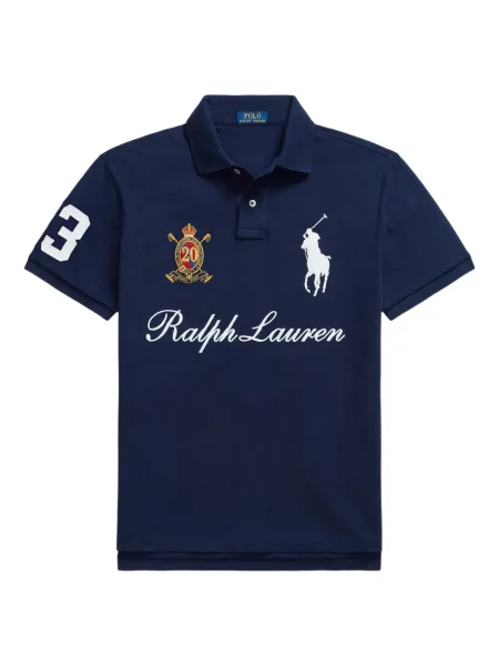 Șapcă Polo Ralph Lauren cu broderie din țesătură twill în carouri albastru