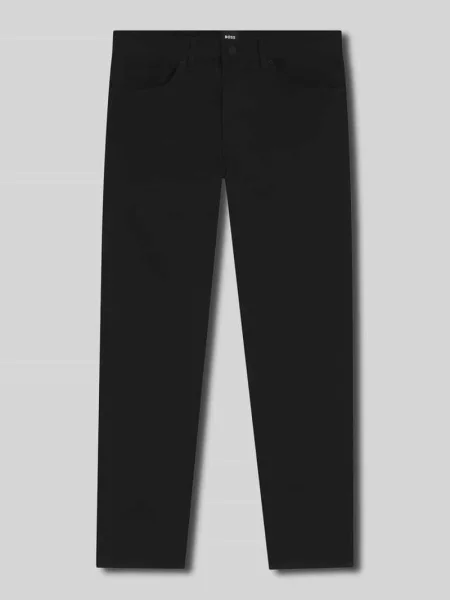 Spodnie o kroju slim fit z mieszanki bawełny model Boss czarne