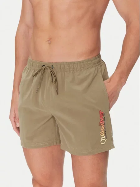 Quiksilver Plavecké šortky Spl Fineline Volley 15 khaki