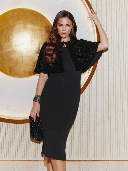 Вовняна Сукня міді Dressa чорний