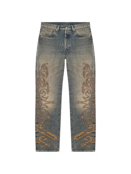 Дънки Denim Tears дизайн с пет джоба синьо