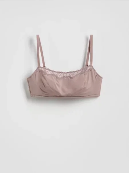 Reserved Biustonosz typu top brązowy