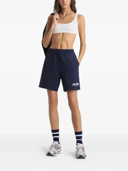 Шорти Sporty & Rich с принт синьо