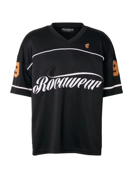 ROCAWEAR Tricou Baller portocaliu / negru alb