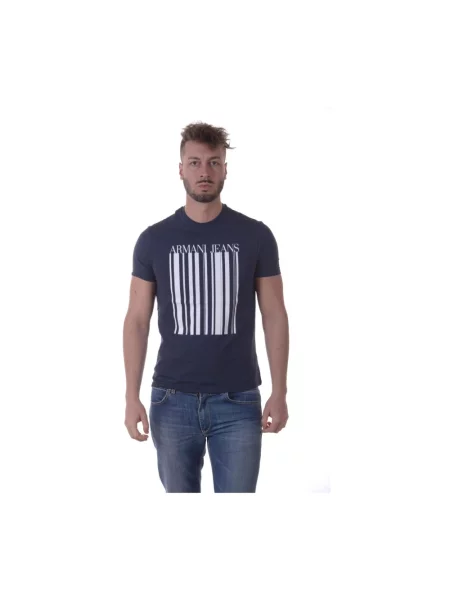 Koszulka Armani Jeans casual niebieska