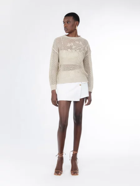 Influencer Pulover bej