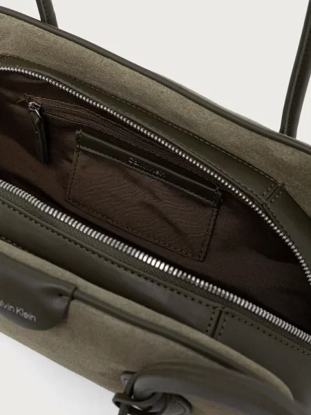 Calvin Klein női velúrbőr táska zöld