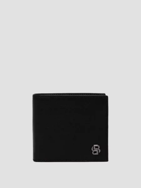 Кожаный кошелек Boss черный