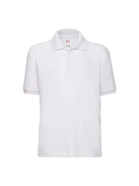 Tricou polo copii Fruit Of The Loom alb