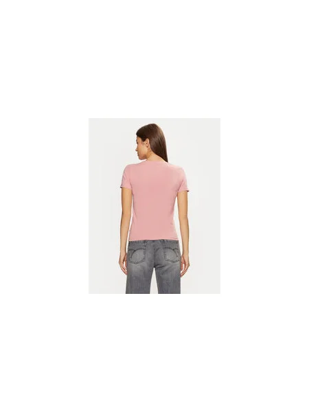 Guess Jeans Póló Regular Fit rózsaszín