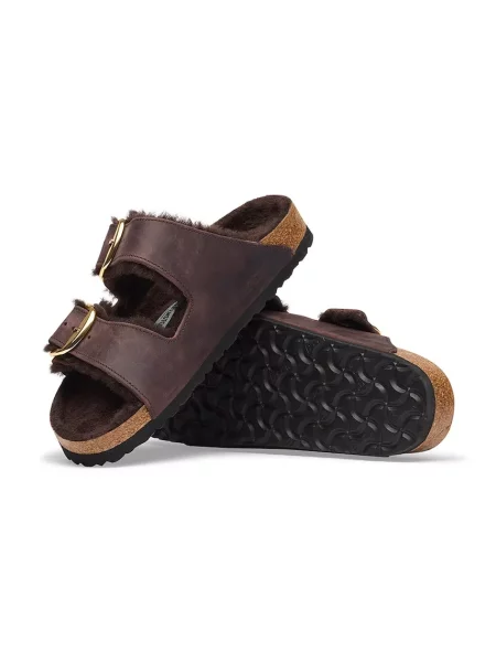 Кожаные шлепанцы Birkenstock с пряжкой