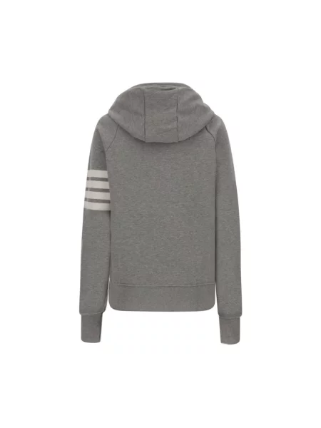 Bluza z kapturem Thom Browne z logo szara