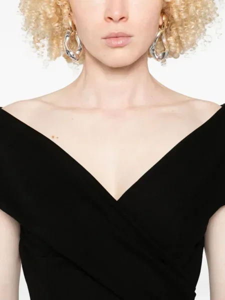 Rochie midi Ermanno Scervino până la genunchi de costum negru