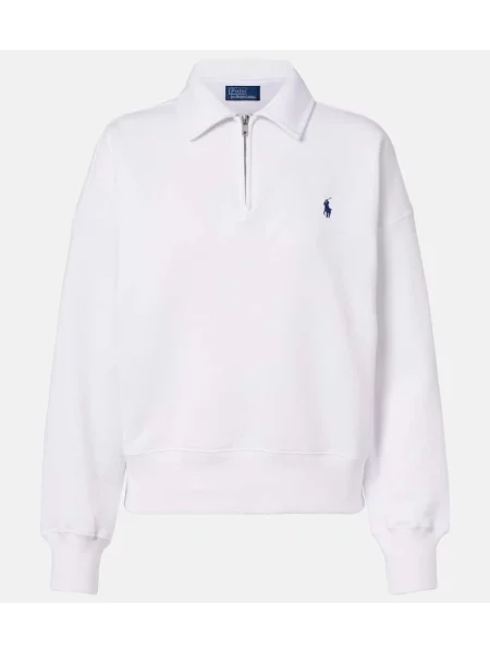Hanorac Polo Ralph Lauren din jerseu alb